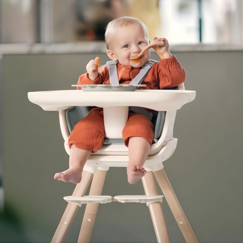 Trona moderna negra para bebé