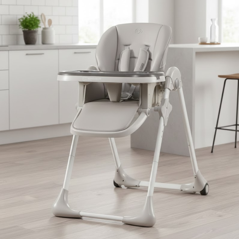 Chaise Haute Bebe Compacte Pliable Gris