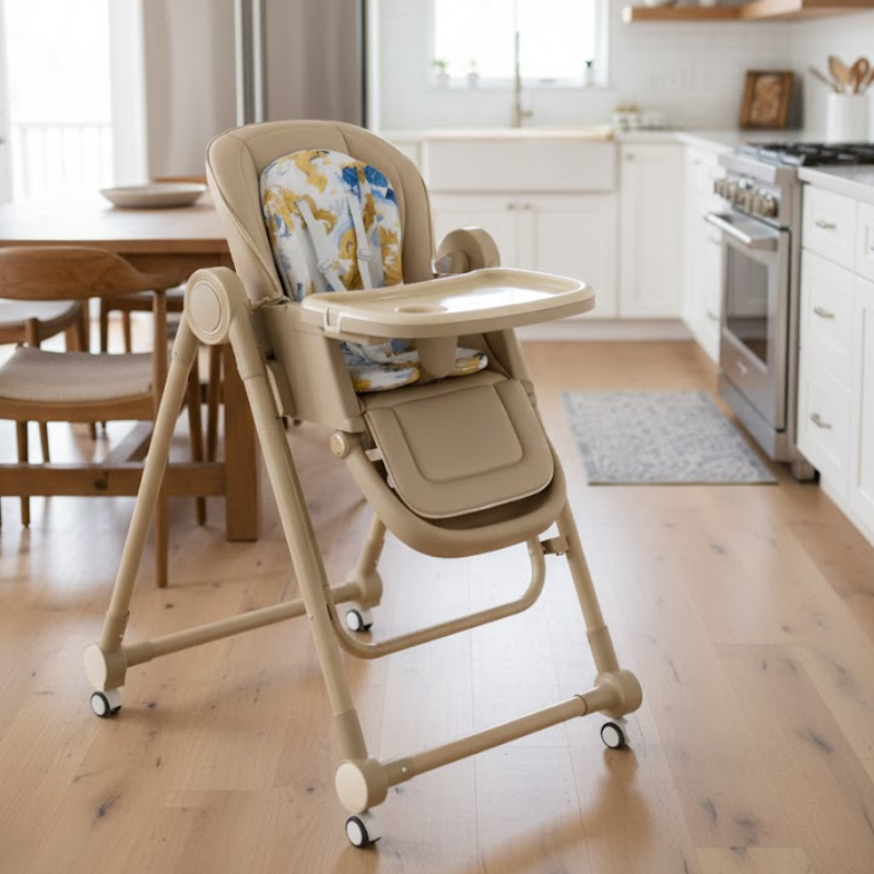 Chaise Haute Bébé Sur Roulettes Transat