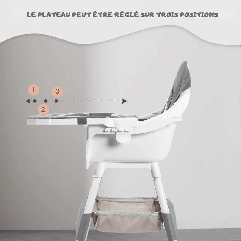 Chaise Haute Bebe Avec Coussin en Tissu