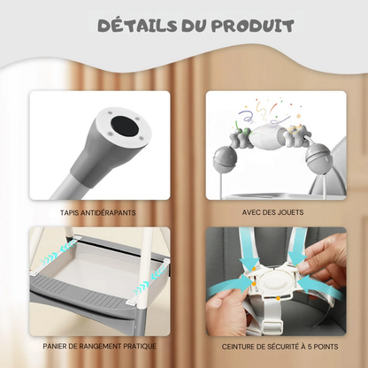 Chaise Haute Bebe Avec Coussin en Tissu