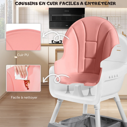 Chaise Haute Bebe Avec Coussin en Tissu