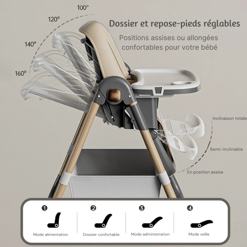 Chaise Haute Bébé Luxe