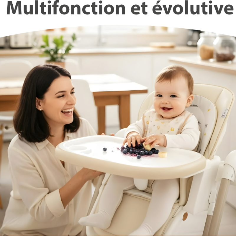 Chaise Haute Balancelle Bebe Gris