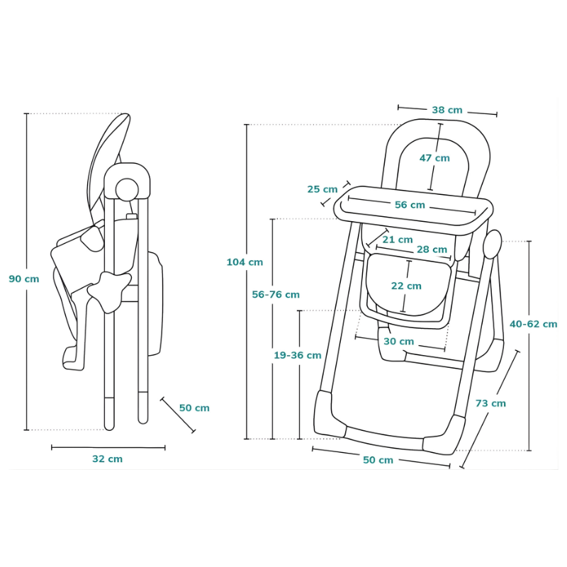 Seggiolone per bambini 6 mesi-3 anni Beige