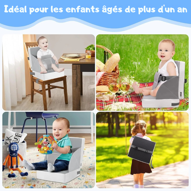 Rehausseur Chaise Bébé Sangle Securite 3 Point