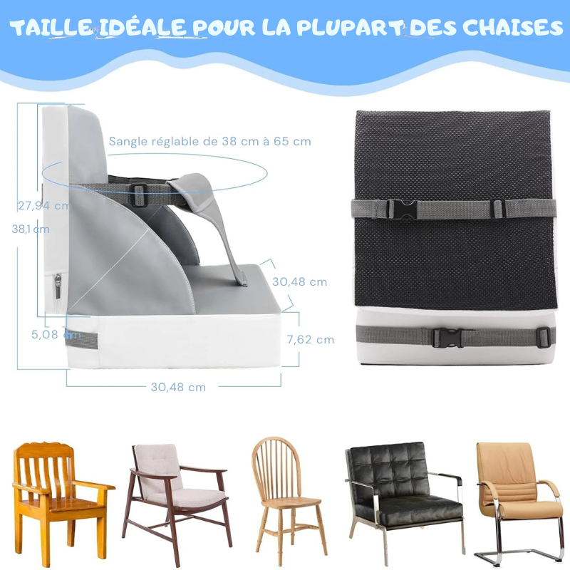 Rehausseur Chaise Bébé Sangle Securite 3 Point