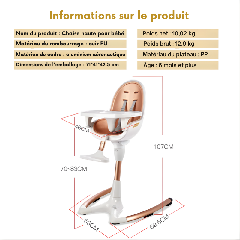 Chaise Haute Bébé Futuriste