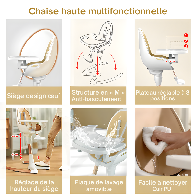 Chaise Haute Bébé Futuriste