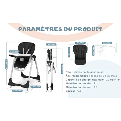 Chaise Haute Bébé 6-36 mois