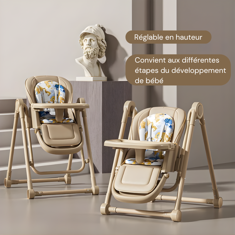 Chaise Haute Bébé Sur Roulettes Transat